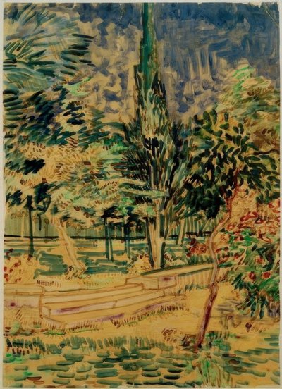 Steps in the Garden of the Sanatorium by Vincent van Gogh